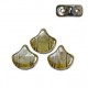 Ginko Leaf Beads 7.5x7.5mm Black diamond Rembrandt